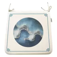 美帮汇新中式慢回弹记忆棉实木椅子坐垫餐椅垫马蹄形圆角防滑餐桌椅垫