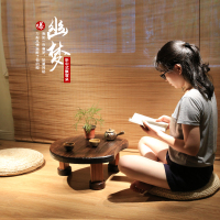 汐岩木桌子实木家用小炕桌炕几 日式榻榻米桌飘窗桌小茶几 复古小桌子