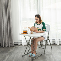 汐岩可折叠桌椅餐桌家用2人儿童学生书桌吃饭小桌子户外便携式写字桌