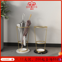 美帮汇简约轻奢后现代北欧创意大理石金属雨伞架子酒店大堂雨伞收纳架