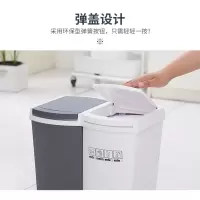 美帮汇北欧按压式上海垃圾分类垃圾桶家用干湿分离双桶家庭办公室室内