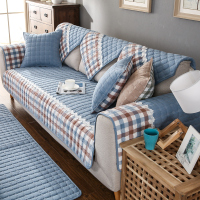 美帮汇全棉组合沙发垫子布艺简约现代防滑皮沙发坐垫四季通用水洗棉垫