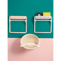 美帮汇厨房免打孔洗脸盆置物架卫生间浴室挂架盆架挂盆厨房洗菜篮收纳架