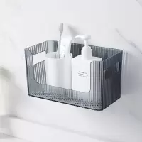 美帮汇透明卫生间化妆品收纳盒挂墙上壁挂式免打孔厕所浴室洗手间置物架