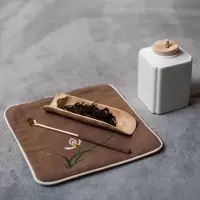 美帮汇苞谷软木塞茶叶罐白瓷方形海棠薄胎密封罐小号迷你储茶罐便携茶仓