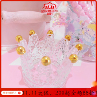 美帮汇少女心美妆蛋收纳架皇冠玻璃粉扑收纳盒海绵粉扑晾晒架子