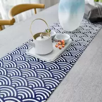 美帮汇日式和风餐桌桌旗现代简约茶桌布布艺棉麻茶几旗中式禅意中国风