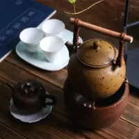 美帮汇老岩泥煮茶器酒温茶器手工陶瓷功夫茶炉茶壶温茶炉家用精灯茶炉