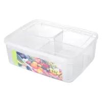 美帮汇五谷杂粮存储盒内分格保鲜盒冰箱储物盒食品密封盒透明收纳盒