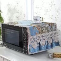 美帮汇欧式蕾丝雪尼尔微波炉盖巾盖布格兰仕微波炉罩烤箱罩套防尘罩