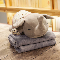 美帮汇汽车抱枕被子两用珊瑚绒靠枕床头靠垫办公室空调毯子午睡枕头