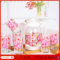 美帮汇冷水壶玻璃水壶凉水壶高温防爆家用茶壶凉白开水杯果汁扎壶套装