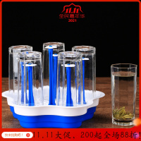 美帮汇家用玻璃杯子套装泡茶喝水杯果汁牛奶啤酒杯客厅加厚耐热带把创意