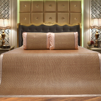 美帮汇厂家0.9定制1.2凉席冰丝藤席双面加厚席三件套1.5m1.8米两面用