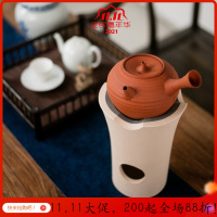 美帮汇水木薄胎红泥壶薄锅仔砂铫潮汕功夫茶工夫茶壶煮茶壶烧水壶急须壶