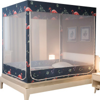 美帮汇蒙古包蚊帐 1.8m床1.5m家用2米新款支架全封闭拉链式回型无底坐式