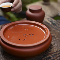 美帮汇刻梅花朱泥茶盘潮汕茶船手工蓄水茶盘壶承茶台