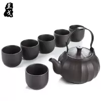美帮汇紫砂功夫茶具套装套装家用茶杯陶瓷配件日式茶壶单壶提梁壶