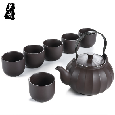 美帮汇紫砂功夫茶具套装套装家用茶杯陶瓷配件日式茶壶单壶提梁壶