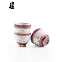 美帮汇粗陶茶杯功夫茶具套装主人杯日式家用陶瓷茶道配件茶碗品茗杯