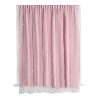 美帮汇2021新款魔术贴窗帘免打孔安装遮光布自粘少女卧室简易出租房用小