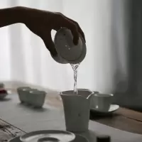 美帮汇洒金陶瓷整套白瓷功夫茶具盖碗茶杯杯垫家用6人套装茶具礼盒装