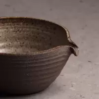 美帮汇日式粗陶抹茶碗 茶渣斗窑变水洗 茶洗茶道茶具手工干泡茶盏分茶碗