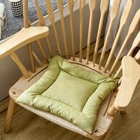 美帮汇简约现代学生坐垫棉麻餐椅垫办公室椅子垫透气冬季加厚汽车凳子垫