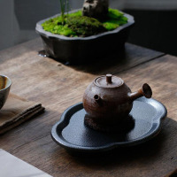 美帮汇合金茶盘功夫茶壶壶垫 壶托壶承茶台 干泡台储水淋壶