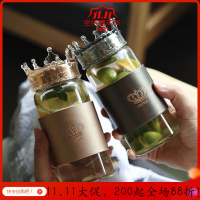 美帮汇风格杯子创意个性潮流玻璃随手杯简约少女心夏季防烫喝水杯女