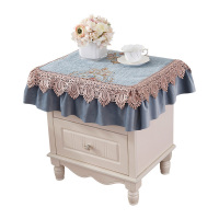 美帮汇欧式布艺床头柜盖布床头柜罩耐脏多用盖巾卧室简约现代蕾丝防尘罩