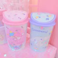 美帮汇日系双子星大耳狗小白带盖垃圾桶厨房卧室地上垃圾篓废纸篓