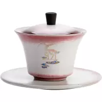 美帮汇盖碗茶杯大号功夫茶具套装三才碗日式家用泡茶器陶瓷配件茶碗