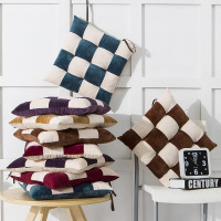 美帮汇加厚坐垫椅垫毛绒水晶绒椅子垫防滑保暖凳子座垫加大可水洗可定制