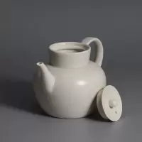 美帮汇宋韵煮水壶白泥煮茶壶苏打釉白泥壶宋风功夫茶具陶瓷侧把壶烧水壶