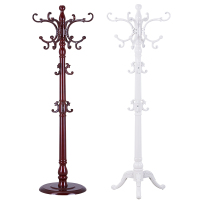 汐岩实木衣帽架落地家用卧室挂衣服的架子简约现代单杆立式包架挂衣架