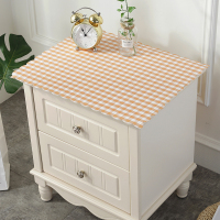 美帮汇简约床头柜盖布罩防尘布盖巾布艺pvc时尚防水免洗擦拭桌布花边