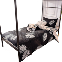 美帮汇大学宿舍单人床三件套全棉被套0.9m床上下铺床单风床笠 高中生