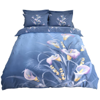 美帮汇中式床上四件套中国风全棉全棉被套田园1.8m床上床单2.2×2.4双人