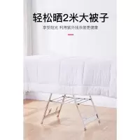 美帮汇不锈钢晾衣架落地折叠室内家用阳台收纳衣架凉晒杆挂衣服架子