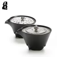 美帮汇黑陶茶壶功夫茶具套装家用复古茶海陶瓷茶道配件茶器粗陶单壶