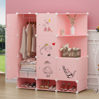 美帮汇简易衣柜布艺组装出租房挂家用卧室现代简约儿童衣橱储物收纳柜子