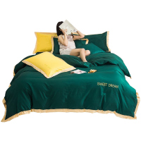 美帮汇现代风四件套 简约男士床单全棉全棉被套北欧风格一米八床套