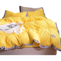 美帮汇北欧风格床上四件套简约全棉全棉床单被套款宿舍三件套