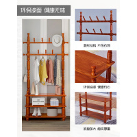 汐岩实木衣帽架落地卧室挂衣架欧式厅置物架客厅衣服架现代简约衣架