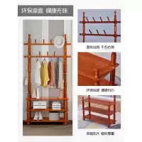 汐岩实木衣帽架落地卧室挂衣架欧式厅置物架客厅衣服架现代简约衣架