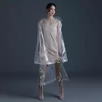 美帮汇时尚透明雨衣长款全身外套女演唱会成人徒步加长男电动电瓶车雨披