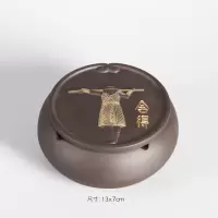 美帮汇紫砂烟灰缸茶具配件茶道茶洗茶渣桶陶瓷小号水盂笔洗茶桌摆件