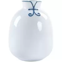 美帮汇陶瓷手绘花器茶具配件白瓷花瓶日式花插茶桌小花瓶工艺品摆件