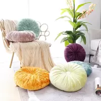 美帮汇冰花绒圆形靠枕靠垫抱枕北欧式沙发瓜靠垫汽车腰枕飘窗垫垫
